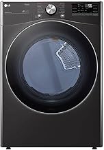 LG DLEX4200B 7.4 cu. ft. Ultra Large Capacity Smart Wi Fi Enabled Front Load Dryer in Black Steel with TurboSteam and Built in Intelligence