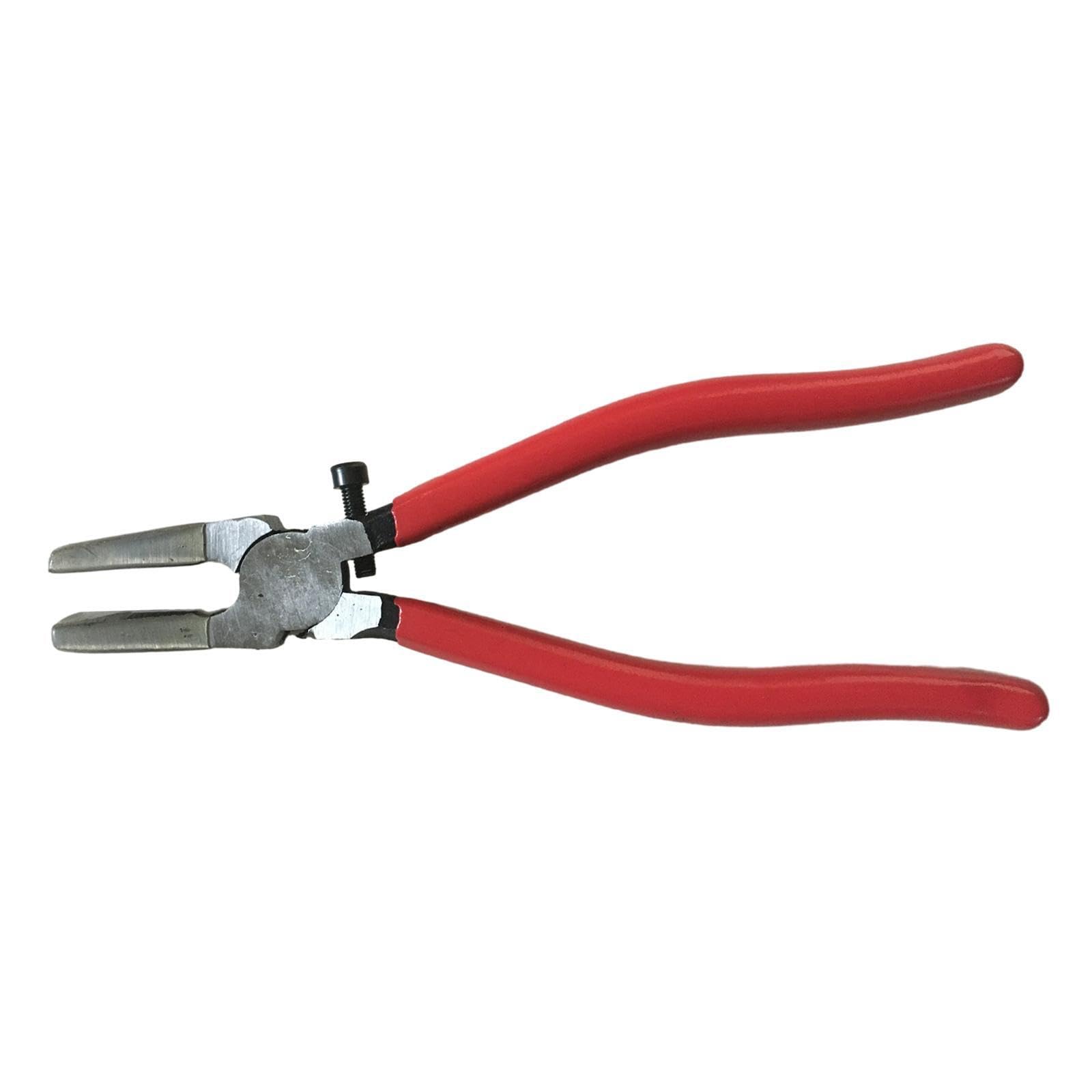 Pixzcsa Thick Glass Breaker Breaking Pliers Running Plier Tool Made Of Steel For Durable Everyday On Glass Can Precise And Clean Cuts Mark Cutting Tool For, 8 Inch Flat Jaws