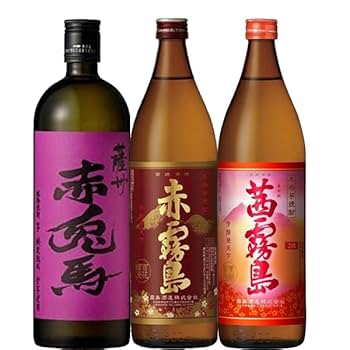 Amazon.co.jp: [焼酎 飲み比べセット] 赤霧島・茜霧島・紫の赤