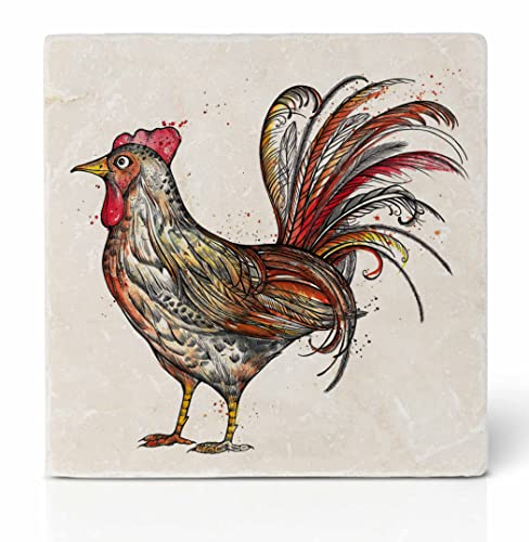 Ligarti® Natursteinfliese (100% Marmor) Als hochwertiger Untersetzer für Getränke, Töpfe oder als Wandbild | Design Fliese mit Vlies in 10x10cm |