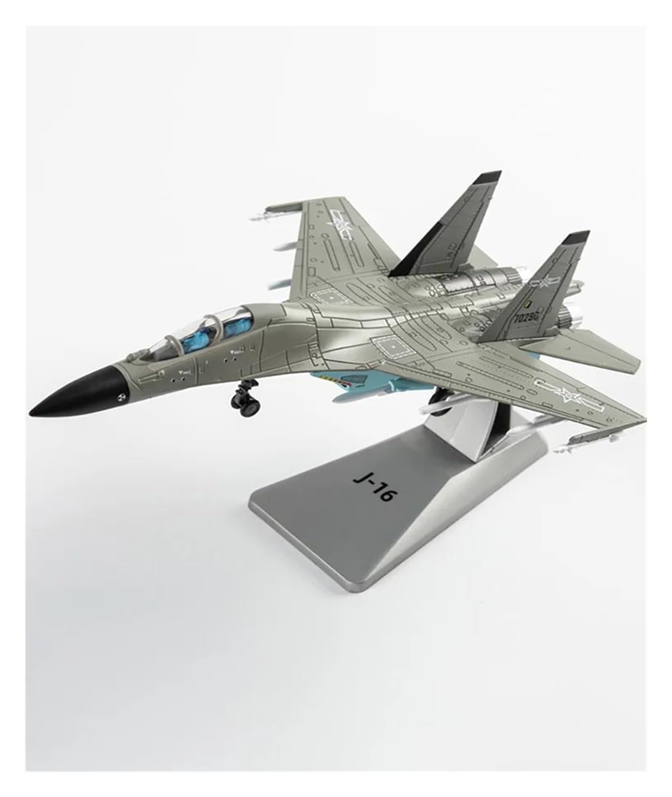 Modello di Aeroplano Metallo Aereo Da Caccia Biposto J-16 In Scala 1:100, In Lega Pressofusa Modello Militare Collezione Statica Regalo Hobby Giocattolo