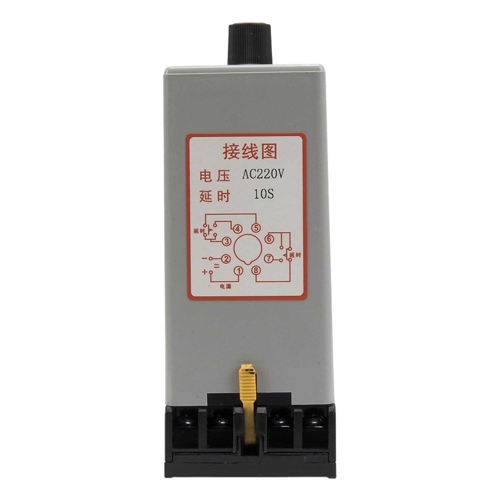 Relé de retardo de encendido JS14A CA 220 V Temporizador de 220 V CA con zócalo 5 s 10 s 30 s 60 s 120 s(5s)