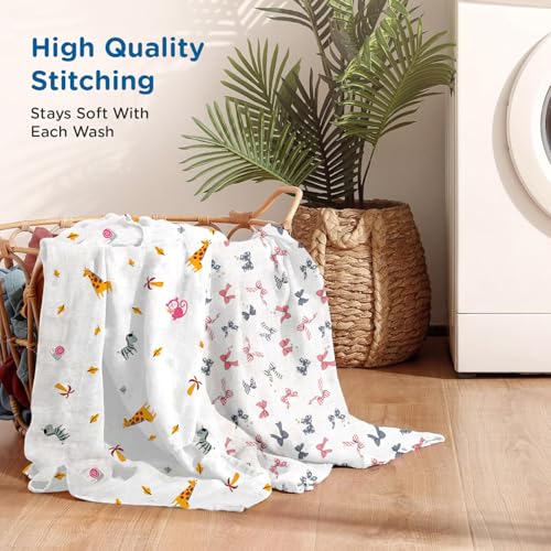 Image of Mee Mee 100% Muslin Cotton Baby Swaddle Wrappers Set (PK-3)| Baby Towel| Soft, Quick-Drying & Highly Absorbent Blanket | Printed Mulmul Swaddle Cloth,Newborn Essentials (Multicolour, 120x100 cm)