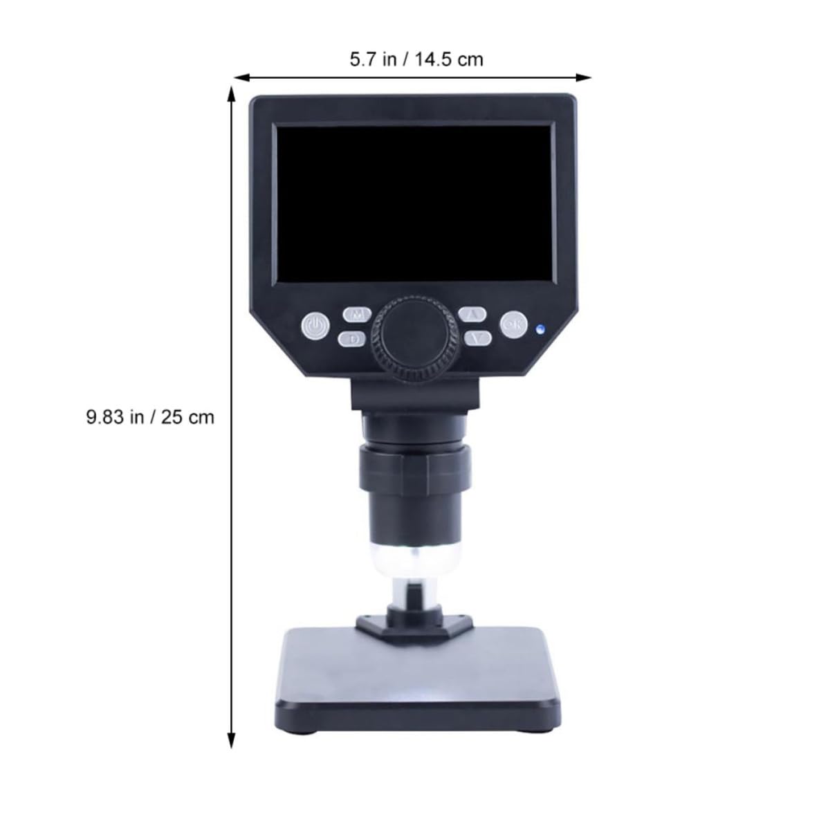 TOYANDONA Microscopio Elettronico Digitale Ingrandimento 1-1000x, Batteria al Litio 2500mah 8mp Schermo Lcd 4,3 Pollici Compensazione Esposizione e Spegnimento Automatico per Laboratorio