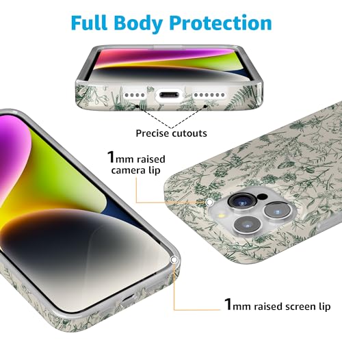 Coque ultra fine iPhone 15 Pro Max MagSafe anti rayures fleurie - 4