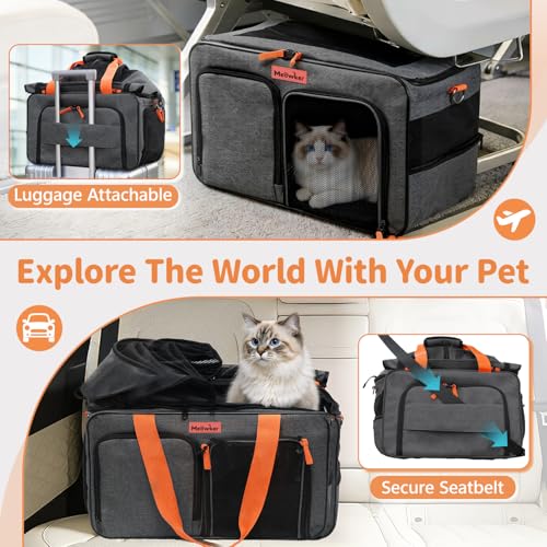 Image of Soft Sided Cat Pet Dog Carrier, Large Airline Approved Travel Bag