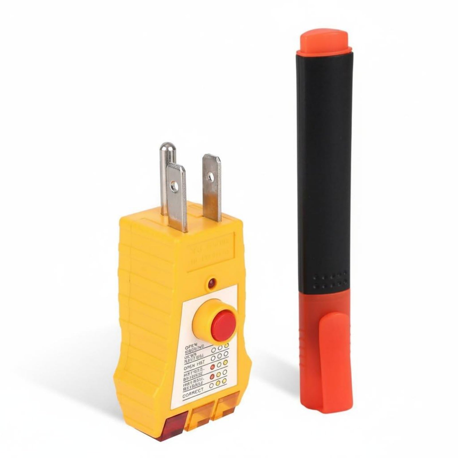 2 Pieces Grounding Test Outlet Tester And Conductivity Pen Kit Led Indicator Lights Electrical Socket Ground Tester Easy-To-Read Fault Chart American Plug Wiring Polarity Checker For Electricians, Hom-picture-15