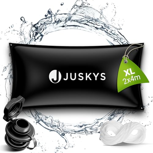 Juskys Poolabdeckung rechteckig 2 x 4 m – aufblasbares Winter Poolkissen,...