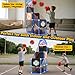 EagleStone 2-in-1 Kids Arcade Basketball Hoop with Dart Board,4 Balls Adjustable Height Basketball Toy Indoor Outdoor Carnival Games Gift for Boys Girls Toddlers Ages 3-12 Years Old,Pump Included