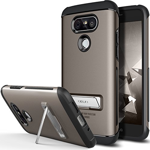 LG G5 Case, OBLIQ [Skyline Advance][Gun Metal] with Metal Kickstand Thin Dual Layered Metallic Heavy Duty Hard Protection Hybrid High Quality Case for LG G5 (2016)