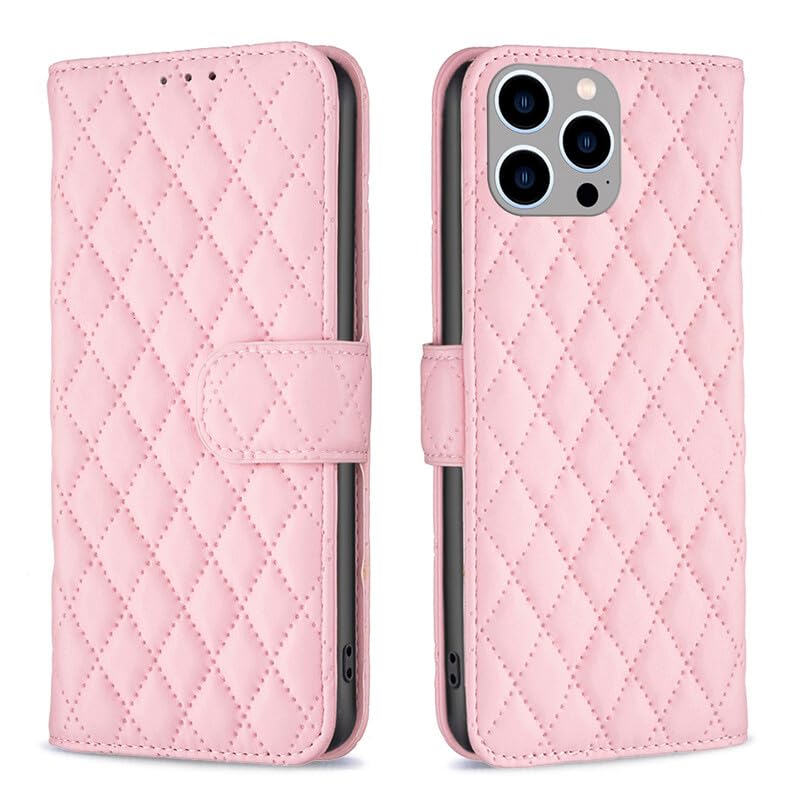 Generic etui kompatybilne z TCL 306 (kolor: różowy) skórzany portfel etui premium magnetyczne etui z klapką przegródki na karty