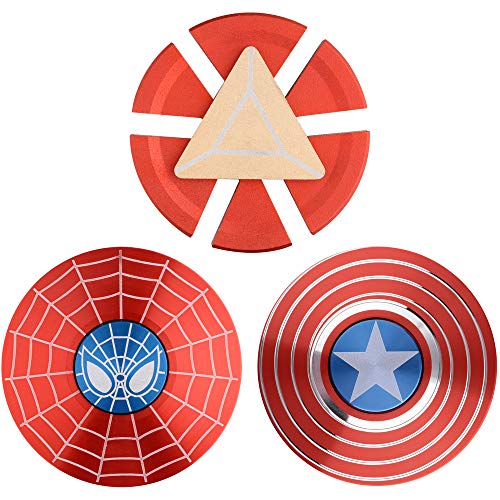 MAYBO SPORTS 3PACK Wiitin Superhero 2-Sided Fidget Spinner Toy Made by Metal