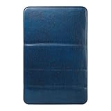 iPad Pro 12.9 Case Cover,Leather Cover with Pencil Holder Portable Elegant Ultra Slim Full Body Protection Oil Wax Holster Shell Lightweight for 2015/2017 iPad Pro 12.9 Inch (Blue) Boens
