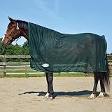 Country Pride Scrim Cooler, Lightweight Mesh Horse Blanket, Breathable Fly Protection, Post-Bath Drying Sheet, 84' x 90' Square Style (Green)
