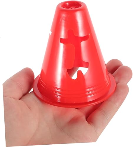 Miniatura 3 de Paquete de 20 conos deportivos de 3.1 in de alto, marcadores de agilidad de plástico resistente para entrenamiento de fútbol y patinaje sobre