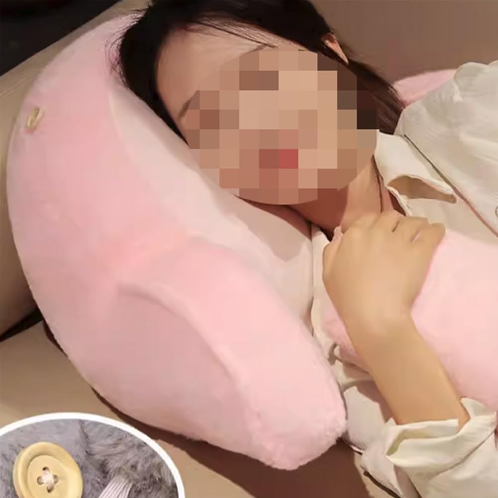 Tingting's Dream Cute Bed Rest Reading Pillow Office Chair Lumbar Support Pillow Sofa Rest Back Cushions Sleeping Neck Bolster Cushion (Pink, 60×45×20CM/23.6"×17.7"×7.87")
