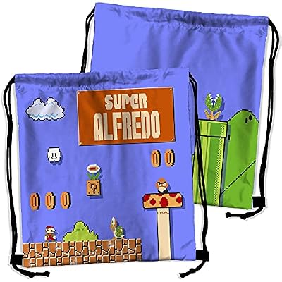 LolaPix Mochila Saco. Regalo Personalizado con Nombre. Mochila de Cuerdas. Varios Modelos. Mario | Ya disponible en tu tienda friki favorita! En mundofriki.es!