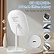 Aidodo Schminkspiegel, Tischspiegel Rasierspiegel Schminkspiegel Beleuchtet mit Dimmbarer Helligkeit LED Licht, Mit 5X Vergrößern Spiegel, 180° Faltbarer Tischspiegel, Freund
