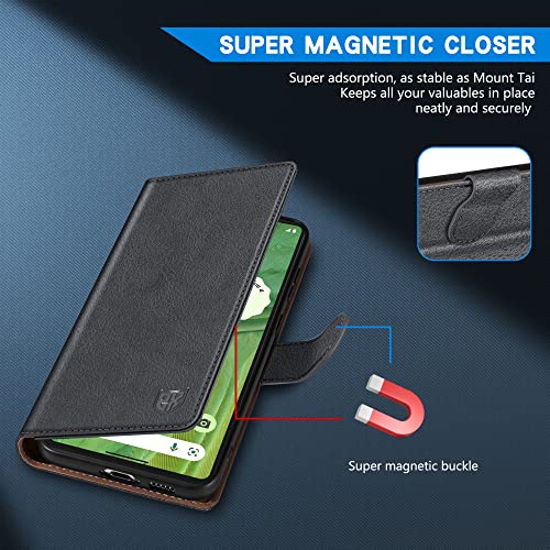 Image of ZZXX for Google Pixel 7 Wallet Case Magnetic Closure 6.3 inch,Grey