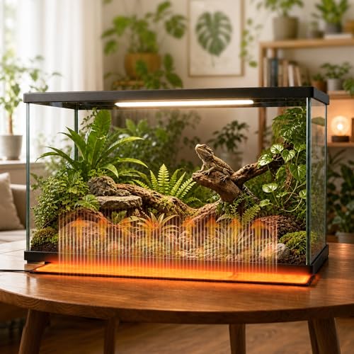 Alfombrilla térmica para reptiles 8x12 pulgadas 16W con termostato digital miniatura 4