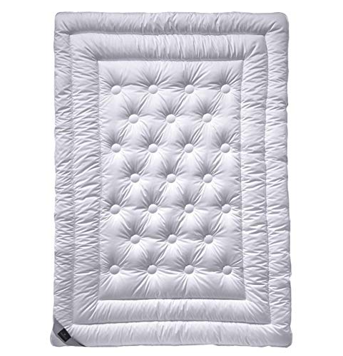 Billerbeck Bettdecke Meisterklasse – ca. 200 x 200 cm – Ganzjahresdecke – Decke für alle Jahreszeiten – aus Schafschurwolle