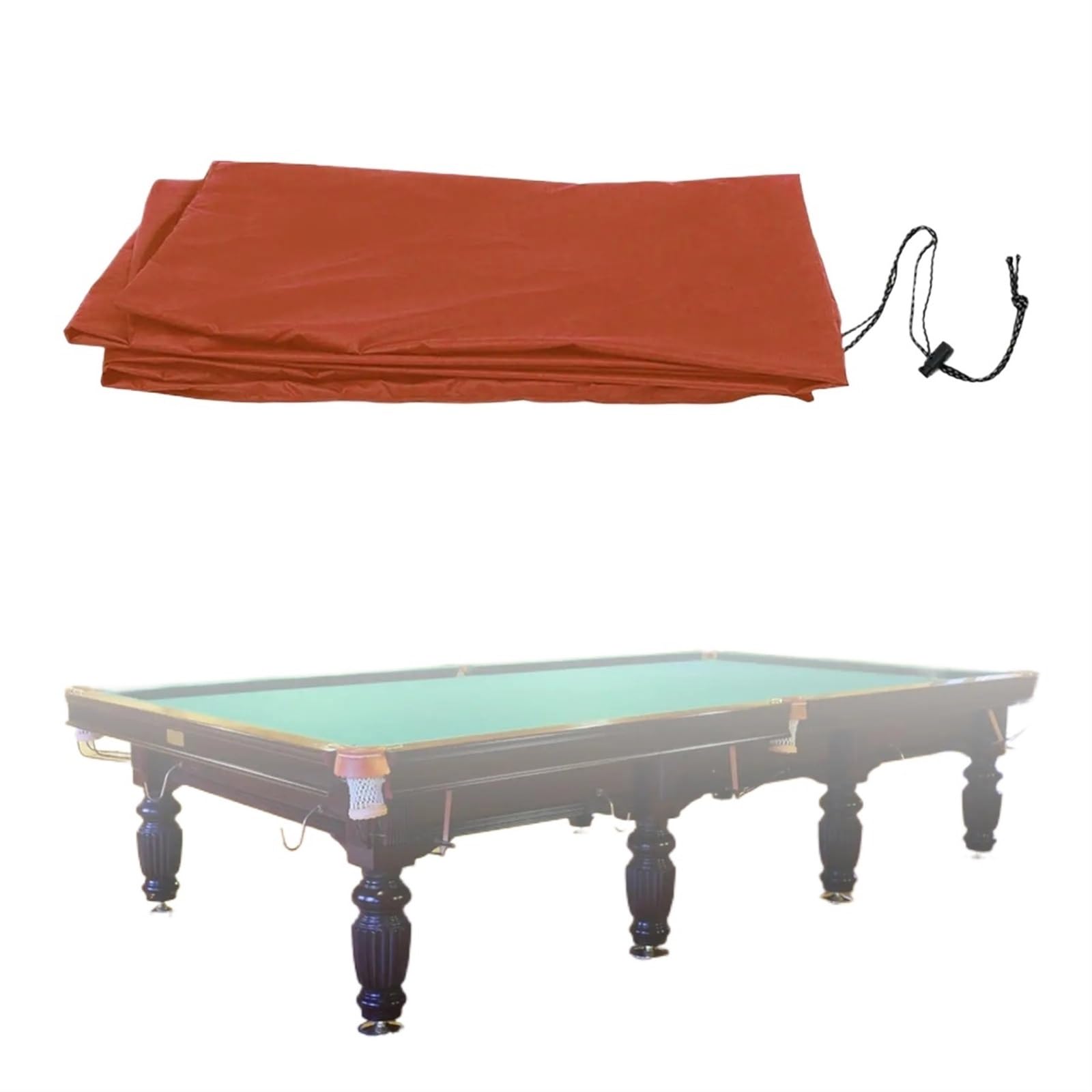 Zymjzbetic Pool Table Cover Billiard Pool Table Cover Waterproof Outdoor Indoor Oxford Cloth All Season Protection for Protectction(Brown 9ft)