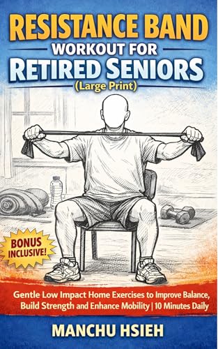 Resistance Band Workout For Retired Seniors (Large Print): Gentle Low Impact Home Exercises to Improve Balance, Build Strength and Enhance Mobility | 10 Minutes Daily (English Edition)