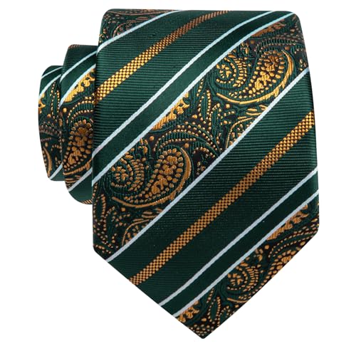 Image of YourTies Paisley Men's Necktie Woven Silk Floral Ties for Men Designer Formal Business Party Wedding
