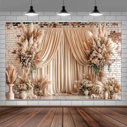 Fondo Boho Floral Vintage 12x10ft para Fotografía miniatura 2