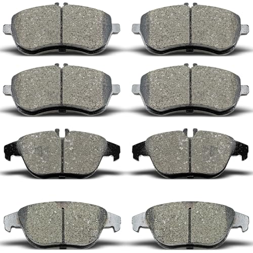 Front Rear Ceramic Brake Pads 8 Pieces Set fit for 2012-2016 Mercedes-Benz C250,for 2008-2012 Mercedes-Benz C300