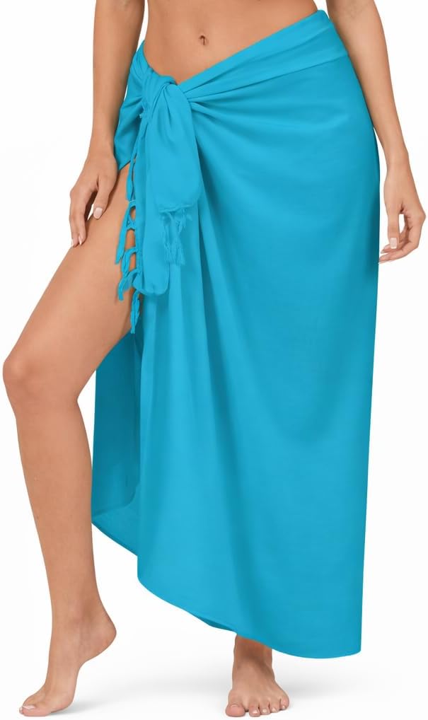 INGEAR Sarong Bathing Suit Cover Up for Women – Long Pareo Beach Wraps, Swimsuit Coverup Skirt, Stylish Bikini Cover Up