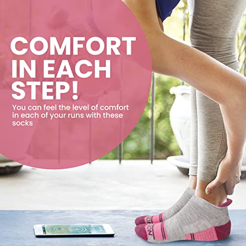 Image of Compression Ankle Socks for Men & Women - Stretch Fit, Cushioned Support & Breathable Comfort, Size 7-10