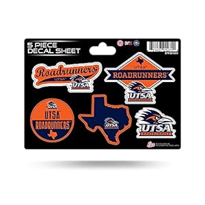 Rico Industries NCAA UTSA Roadrunners 5-Piece Die-Cut Decal Sheet