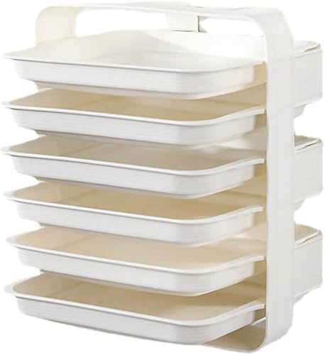 Almacenamiento de platos, bandeja organizadora de escritorio, cajones de cajones, almacenamiento apilable, bandeja de clasificación de alimentos