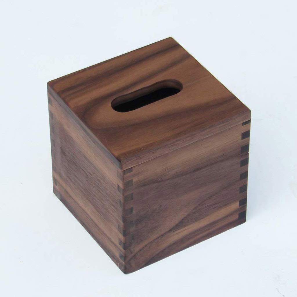 Designs Rustique Distressed Boîte Tissu carré en Bois Couverture, décoratif Salle de Bains Mouchoirs Box Holder Ferme Décor