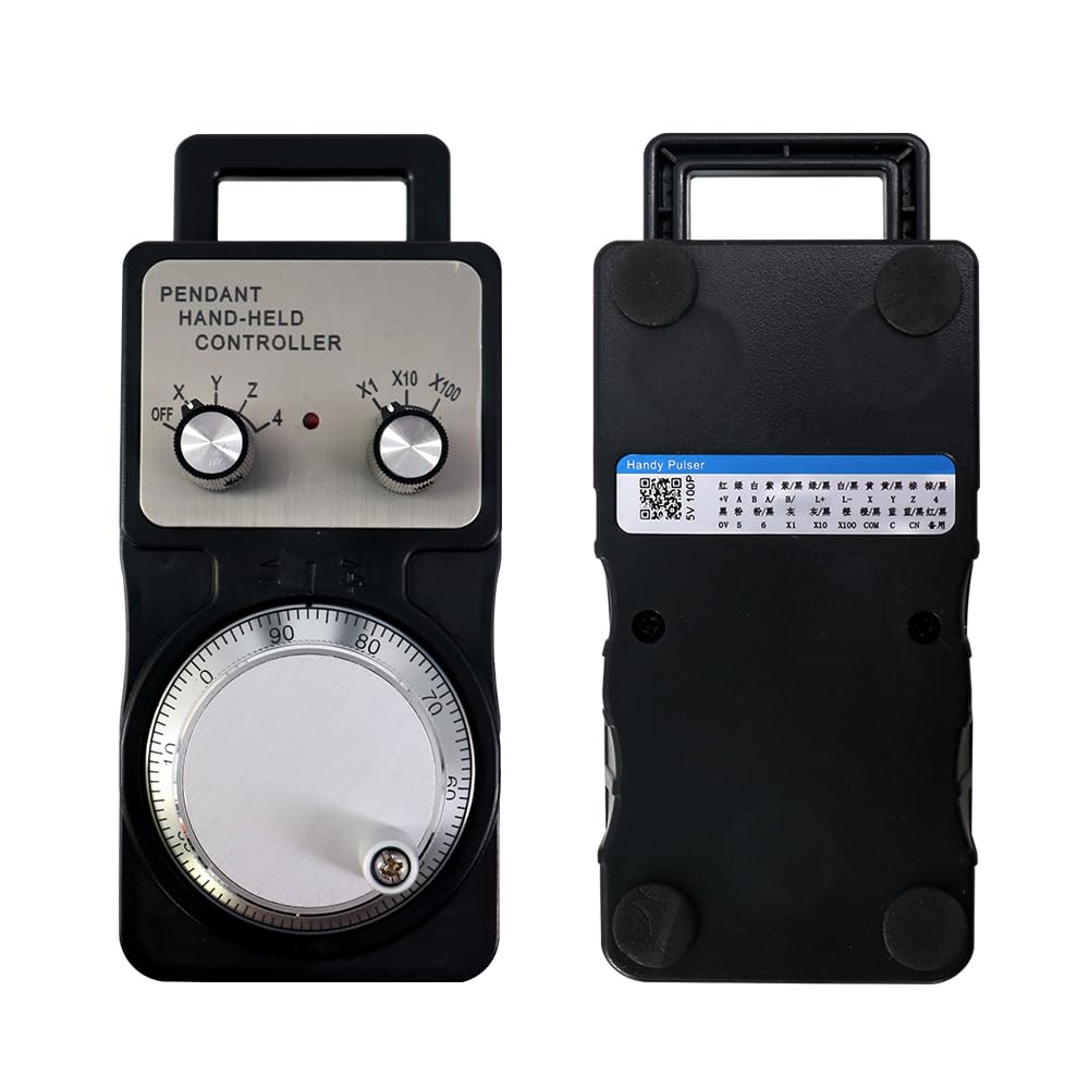 Regolatore a volantino a 4 assi con scheda di interfaccia MACH3, sistema di controllo manuale USB CNC pendente per router CNC/fresatura/tornio, encoder ad alta precisione, nessun arresto di emergenza