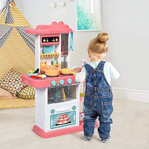 MEILINL Kinderküche Spielküche Spielzeug Küche Vorgetäuschtes Küche Rollenspiel Set Mit Induktionskochfeld Wasserspielen… – Bild 7
