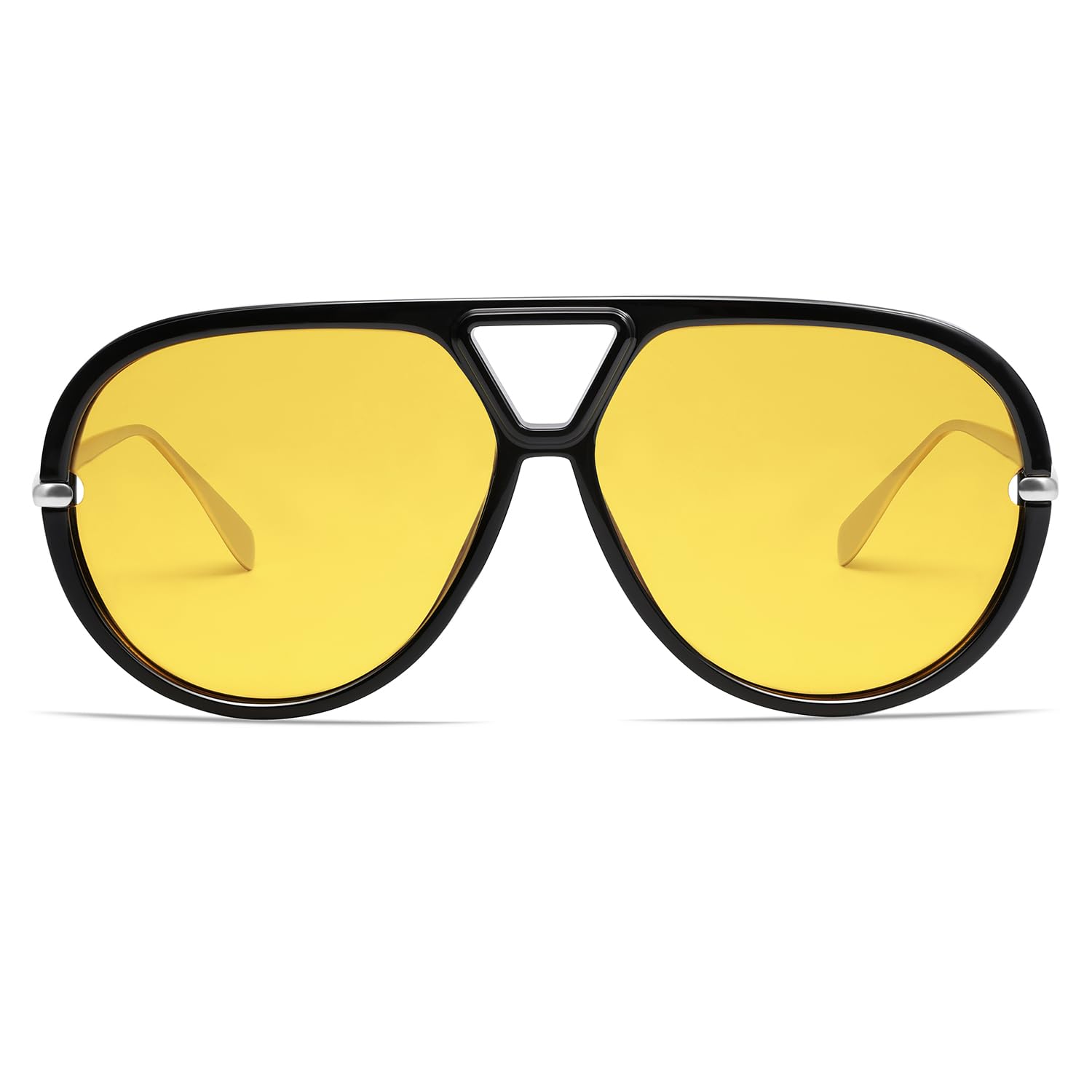 VANLINKER Trendy Polarized Aviator Sunglasses for Women Men Retro Oversized Round Sunglasses Vintage Shield Shades VL9798