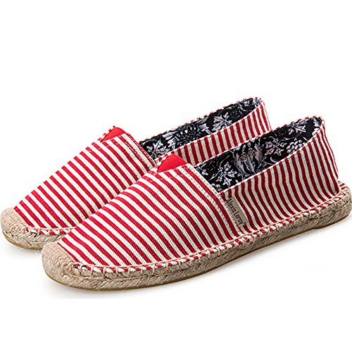 Image of Alexis Leroy Women's Summer Stripe Canvas Flat Espadrilles