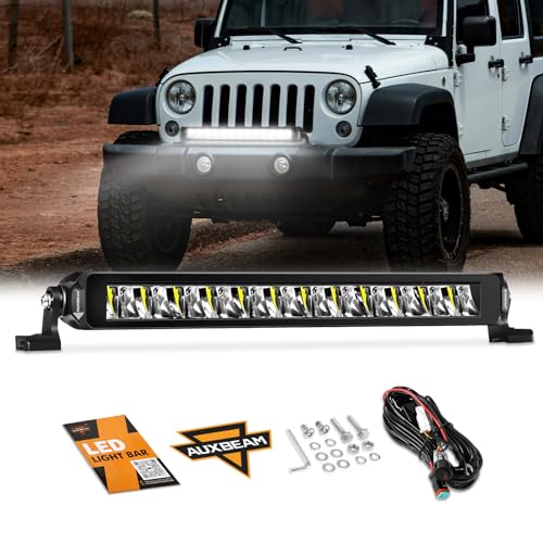 Auxbeam 52 Inch LED Light Bar 350W 31500LM Anti-Glare Offroad LED Driving Light Dual Row Offroad Flood Driving Beam Auxiliary Work Light for Truck ATV UTV SUV Boat 4x4 Jeep 52 In Dual Row Li