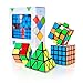 CUBIDI® Cubo Mágico Set - Magic Cube 3x3 + 2x2 + 4x4 + Pyraminx 3x3 - Tipo Los Ángeles - Look Clásico – Fidget Toy Pack - Juguetes Sensoriales para Anti Estrés - Puzzles para Adultos y Niños
