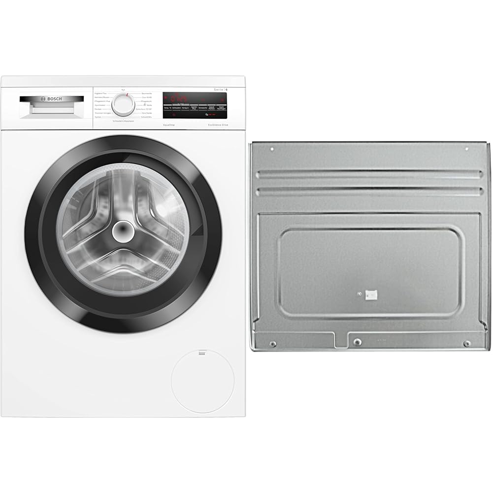 Bosch WUU28T48 Serie 6 Waschmaschine, 8 kg, 1400 UpM & WMZ20430 Zubehör für Wäschepflege, Unterbauabdeckung, Made in Germany