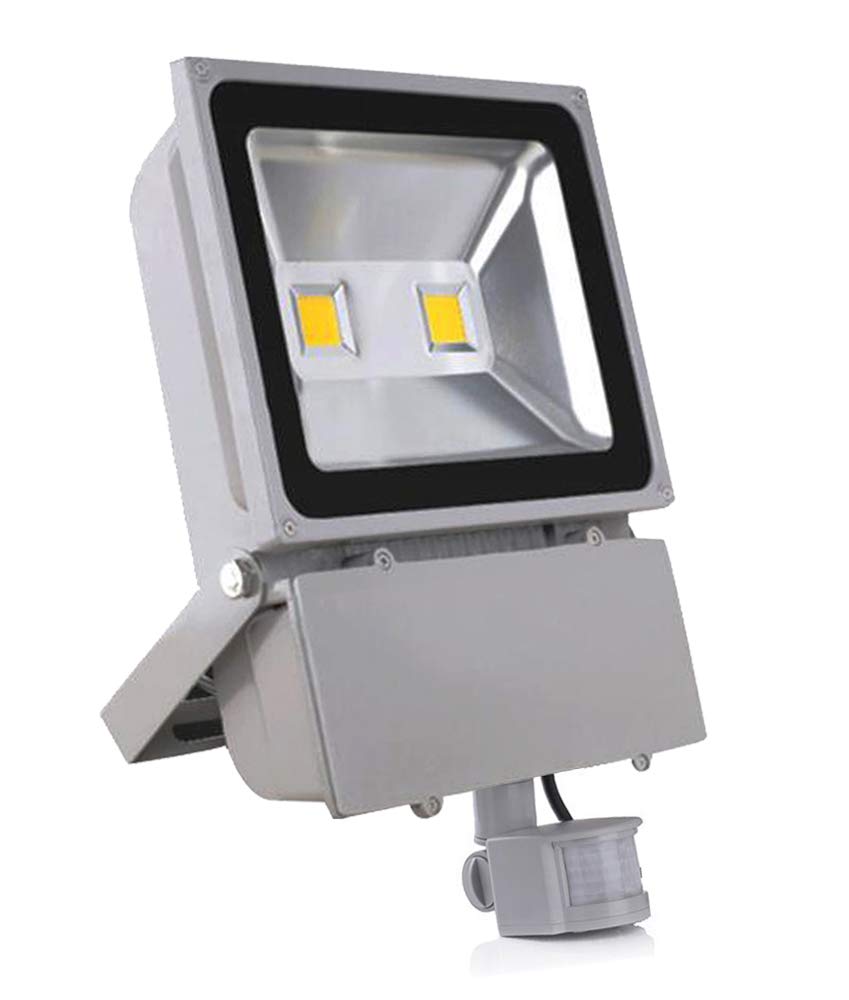 2X 100W LED Strahler Fluter+Bewegungsmelder Kaltweiß kaltweiss Objektbeleuchtung Wandstrahler Flutlicht Außenstrahler Gartenlampe IP65 85V-265V