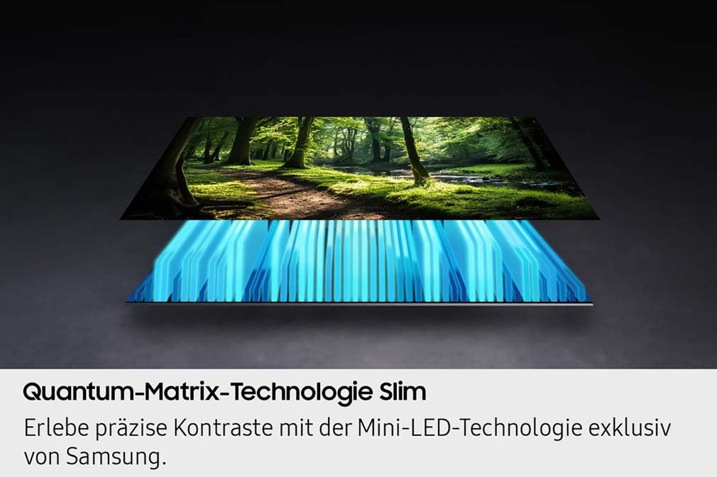 Samsung Neo QLED 4K QN70F 55 Zoll (138 cm) Mini LED Fernseher, Optimiert für Fussball, NQ4 AI Gen2 Prozessor, Quantum Matrix Technology Slim, Motion Xcelerator, Samsung Vision AI Smart TV