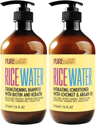 Rice Water Shampoo and Conditioner Set