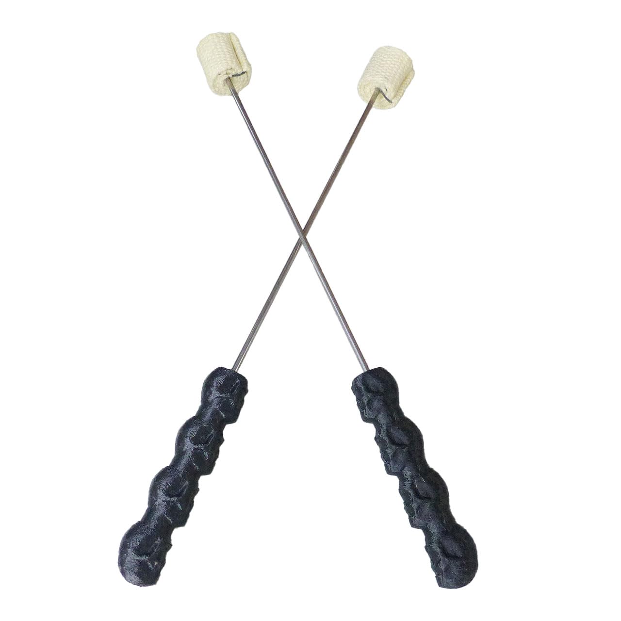 Fire Eating/Fleshing Torches - Rubber Grips, Stainless Steel Shaft, Wick Made of Kevlar, by:Trick Concepts