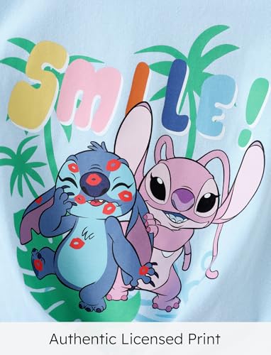 Image of Disney Frozen Princess Minnie Stitch Girl Clothes Long Sleeve Knot Front Sweatshirt Flare Pants Fall 2 Piece Outfit 2-9Y