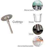 Vista 3 de Wolfride Discos de corte de rueda de corte de diamante para herramientas rotativas de disco de taladro y mandril para azulejos de vidrio de metal