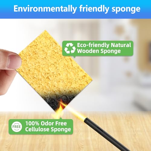 Image of 30PCS 2 inch x 1.4 inch Replacement Welding Soldering Iron Tip Cleaning Sponge Solder Tip Cleaning Sponge Yellow
