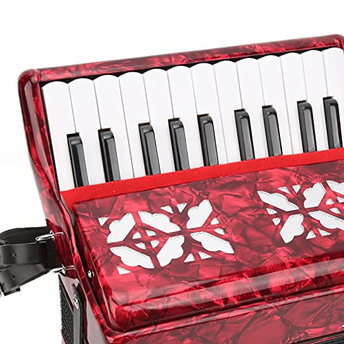Bter Piano Accordion, 8 Bass 22-Key Exquisite Ergonomically Designed Accordions With Cleaning Cloth And Strap, Sensitive Button Playing Musical Instruments Gift For Children Beginners Adults #TOP7